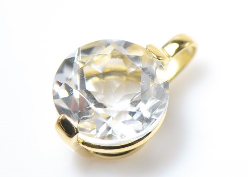 K18 ホワイトトパーズ ペンダントトップ YK-BG088-28