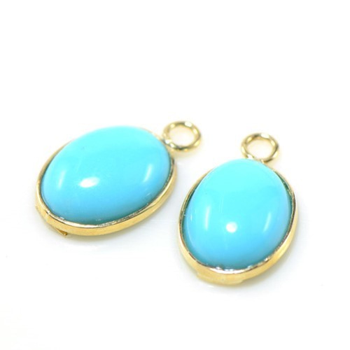 K18 スリーピングビューティーターコイズ ピアスチャーム K18イエロー  