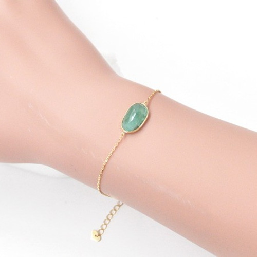 K18 エメラルド ブレスレット K18イエローゴールド YK-BH039CI28