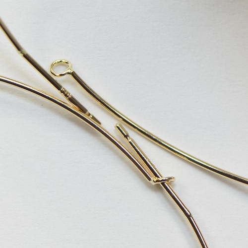 K18 フープ ピアス 約50mm 太さ約0.7mm K18イエローゴールド YK