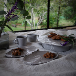 Junclay 生植物プレートＭ・ベリー デザート皿 フルーツ皿 アクセサリートレー 陶器 陶磁器 洋食器 ギフト 7枚目の画像