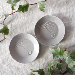 「選べるボタニカル・ラウンドＳ」豆皿 小皿　プチプレート ボタニカル 植物 陶器 陶磁器　ギフト　洋食器 5枚目の画像