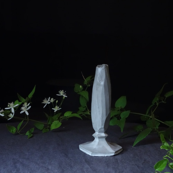 ソリッド 花瓶 #V0103　彫刻 置物 花器 陶器 5枚目の画像