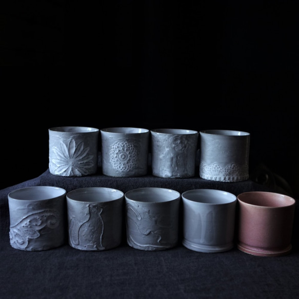 Junclay デミカップ ゴブレット白 コーヒーカップ ティーカップ　スープカップ 小鉢　湯のみ　陶器 アンティーク 9枚目の画像