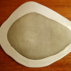 レースのデザート皿「ドロップ」　豆皿　ミニプレート 陶器 陶磁器 8枚目の画像