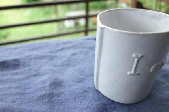 「コトバカップ-トール/I amとI will」 コーヒーカップ マグカップ 陶器 陶磁器 4枚目の画像