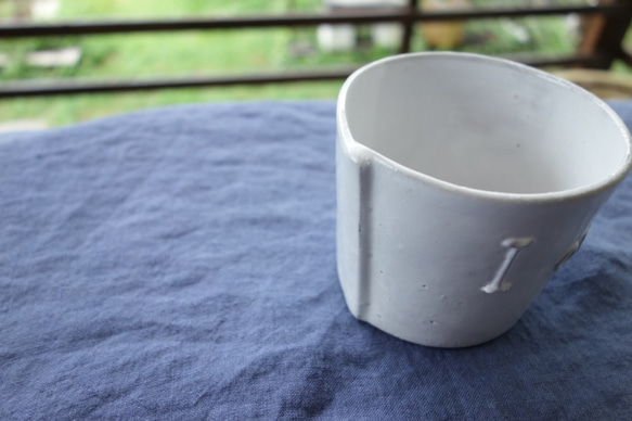 「コトバカップ-ワイド/Ｉ am」 コーヒーカップ マグカップ 陶器 陶磁器 3枚目の画像