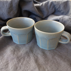 「ブルーグレーカップ」 コーヒーカップ マグカップ  陶器 陶磁器　ギフト　洋食器 2枚目の画像
