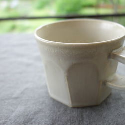 マットホワイト　コーヒーカップ マグカップ 陶器 陶磁器 2枚目の画像