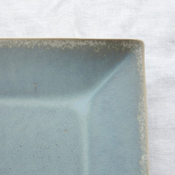 ブルーグレーのスクエア皿　大皿　ワンプレート 2枚目の画像