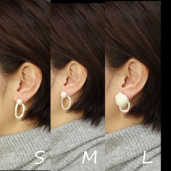 ” pierre + O type silver 999 (2way) ” Ceramic earrings &amp; ear 第5張的照片