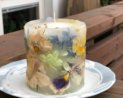 ボタニカルキャンドル パンジー キャンドル・キャンドルホルダー