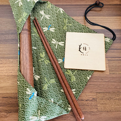 《梧藝生活Wood.Art.Life》木質無印環保筷  木筷（日式和風拼布+木桶+木筷） 第2張的照片