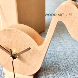 《Wood.Art.Life梧藝生活》原木小巧音符桌上小時鐘 第6張的照片