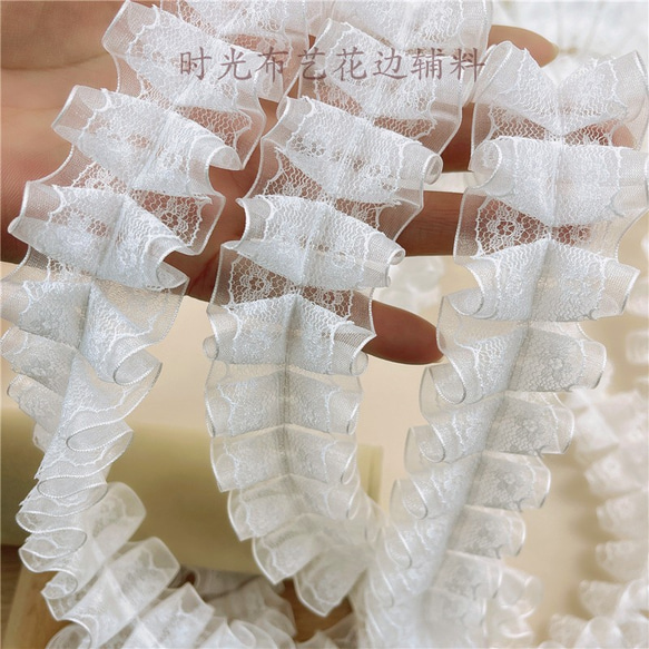 ☆レースタックフリルリボン☆ リボン・テープ バンメイド素材