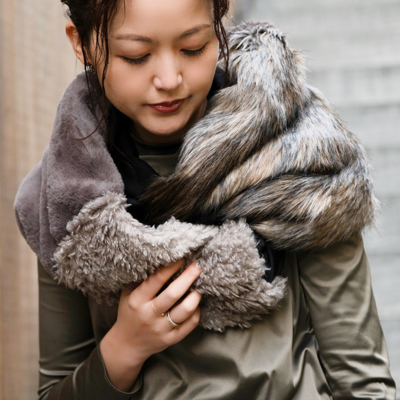 累計販売350超｜ふんわり幸せになれるスヌード｜もふもふアニマルフリー｜レディ 2枚目の画像