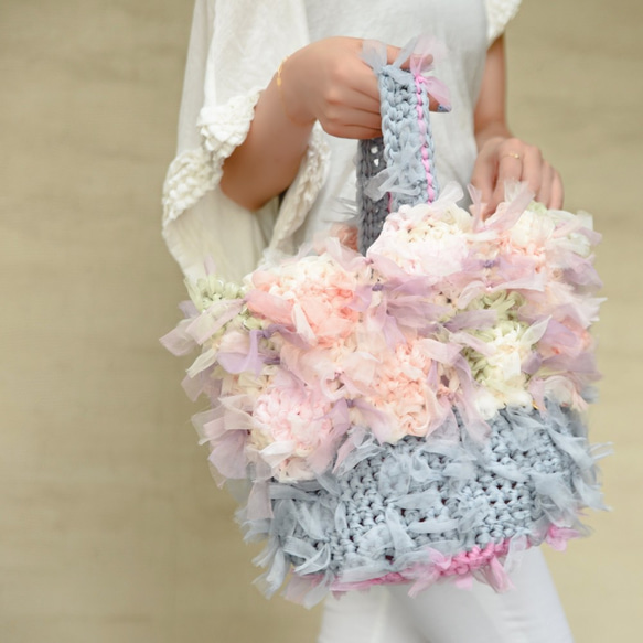 【幸運袋⑦】可選大號開花編織包|滿幸福開花編織幸運袋 第3張的照片