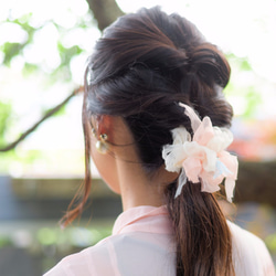 <mini>夢幻粉彩～彩色花漾編織髮圈 / 髮飾 / 細髮圈 / hair accessories /scrunchie 第5張的照片