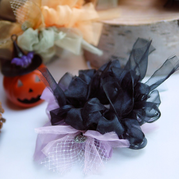 Halloween魔女～彩色花漾編織髮圈 / 髮飾 / 細髮圈 / hair accessories 第9張的照片