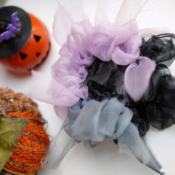 Halloween魔女～彩色花漾編織髮圈 / 髮飾 / 細髮圈 / hair accessories 第10張的照片