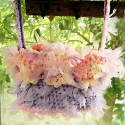 咲き編みフラワーのショルダーバッグ【Order】 1枚目の画像