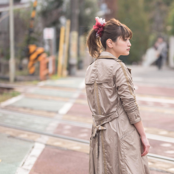 美酒～彩色花漾編織髮圈 / 髮飾 / 細髮圈 / hair accessories / scrunchies 第5張的照片