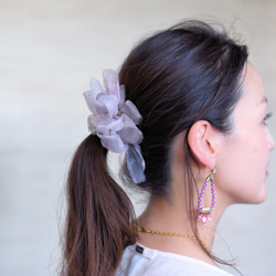 <mini>辦公室風格～彩色花漾編織髮圈 / 髮飾 / 細髮圈 / hair accessories / office 第6張的照片