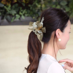 <mini>熱帶風情～彩色花漾編織髮圈 / 髮飾 / 細髮圈 / hair accessories / scrunchi 第9張的照片