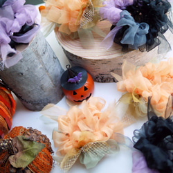 Happy Bag -Halloweenを楽しむ彩る咲き編みシュシュ 10枚目の画像