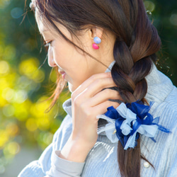 <mini>花漾編織髮夾～蔚藍海洋 第1張的照片