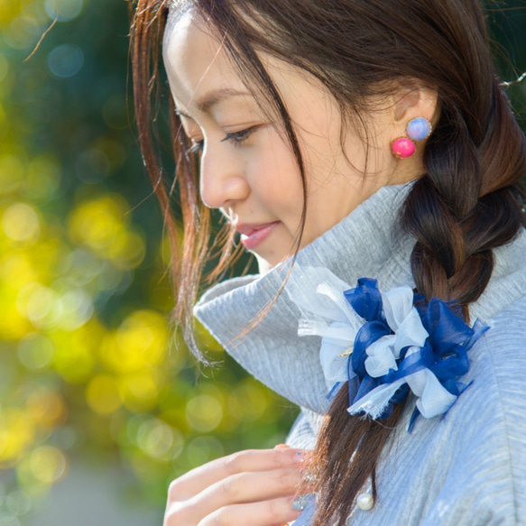 <mini>花漾編織髮夾～蔚藍海洋 第2張的照片