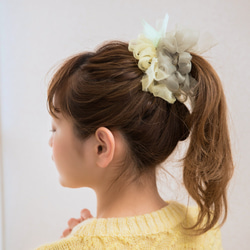 新緑～彩色花漾編織髮圈 / 髮飾 / 細髮圈 / hair accessories / scrunchies 第1張的照片