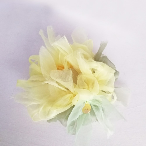 新緑～彩色花漾編織髮圈 / 髮飾 / 細髮圈 / hair accessories / scrunchies 第5張的照片