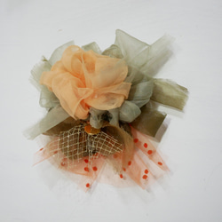 ハロウィンを彩る咲き編みコサージュ｜パンプキン 3枚目の画像