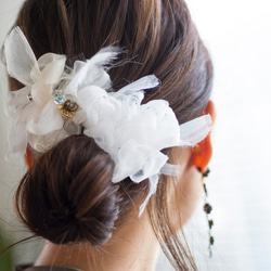 [派對]白雪公主｜彩色花朵針織髮夾/髮夾 第1張的照片
