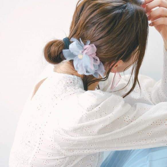 mini｜繡球花｜Sakiknit髮夾/髮夾 第4張的照片