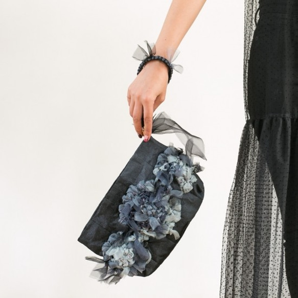 [NEW] Monotone｜Sakiknit Clutch/Handbag (Tatami-rim) 第4張的照片