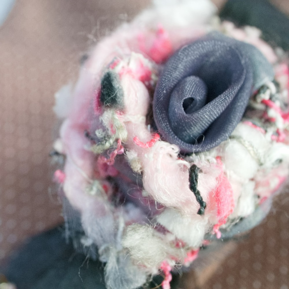 Couture corsage｜Tweed modern rose｜玫瑰色 第2張的照片