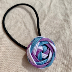 YUKI 雪の髪飾り （エコクラフト クラフトバンド 紙バンド ヘアゴム