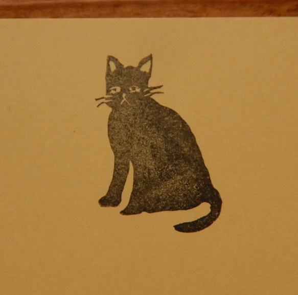 黒ネコの消しゴムハンコ 2枚目の画像