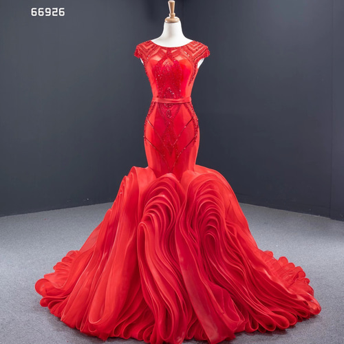 赤~い王道派♪マーメイド☆お色直しカラードレス♪コンテスト☆本命