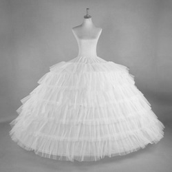 ドレス小物 頑丈 6本 ワイヤー 大きいパニエ プリンセスラインやボリュームドレス専用 2枚目の画像