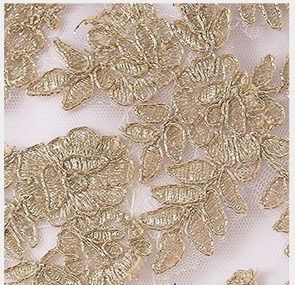 マーメイド ゴージャス ウェディングドレス ゴールド刺繍 サイズオーダーメイド 5枚目の画像