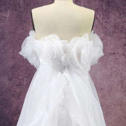 花嫁さん 薔薇 エンパイア ウエディングドレス 妊婦さん 可愛い 着やすい サイズオーダー無料 色変更無料 グローブ 3枚目の画像