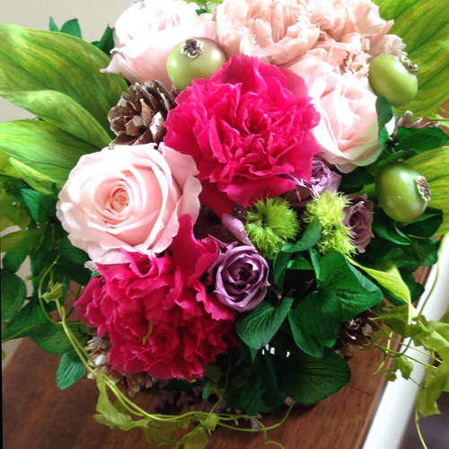 受注制作 プリザーブドフラワーアレンジメント プリザーブドフラワー s