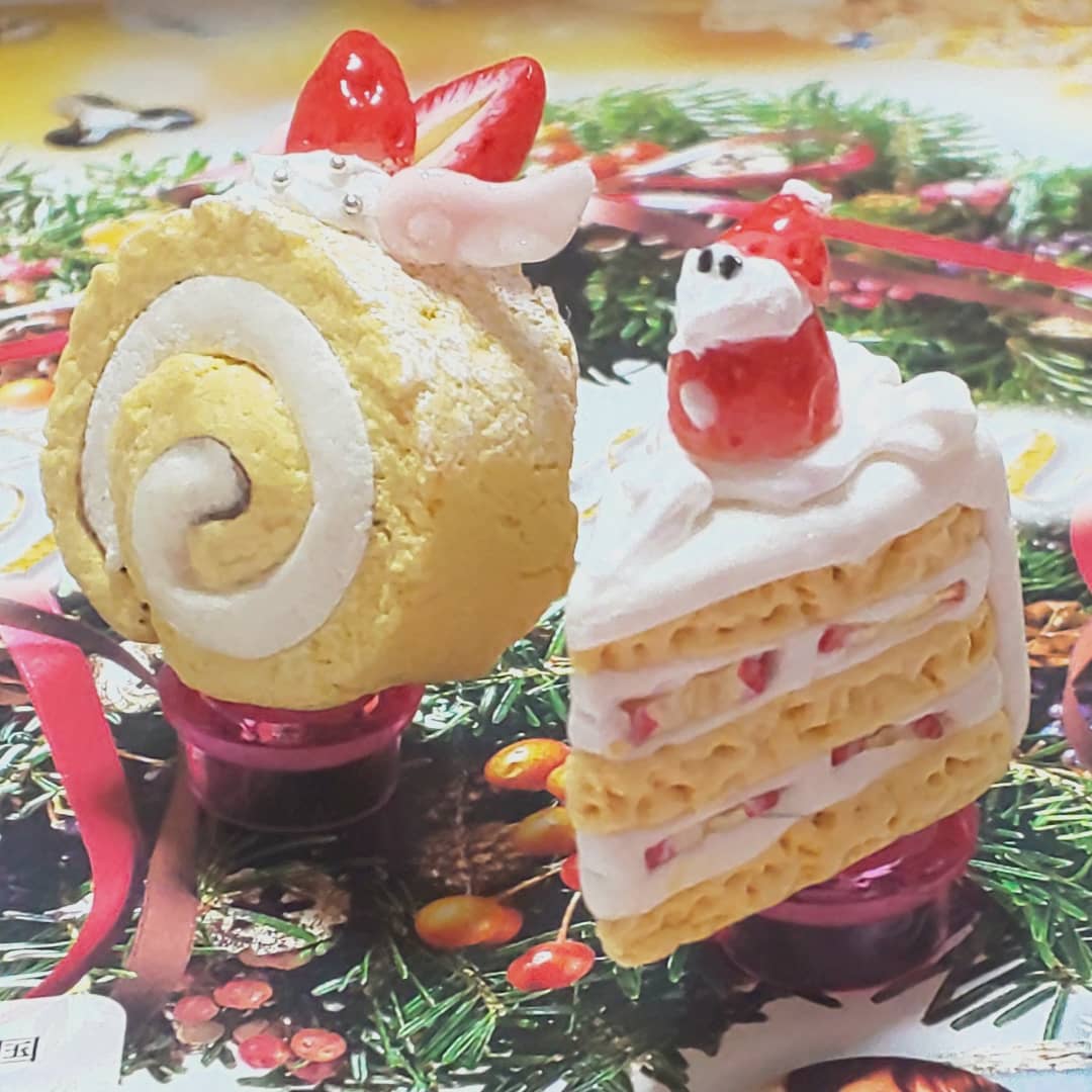 オーダー受付中】ミニチュア クリスマスのベリーワッフルセット （見て 