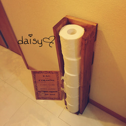 送料無料☆トイレットペーパーストッカー 木製 アンティーク 無垢材