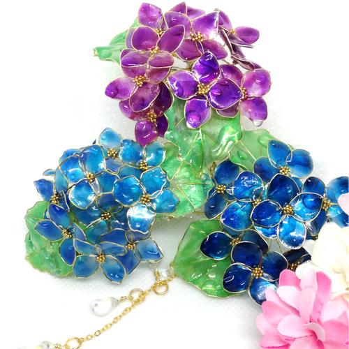 ブローチ ✩*॰本物のお花を✩*॰ ストーンつき