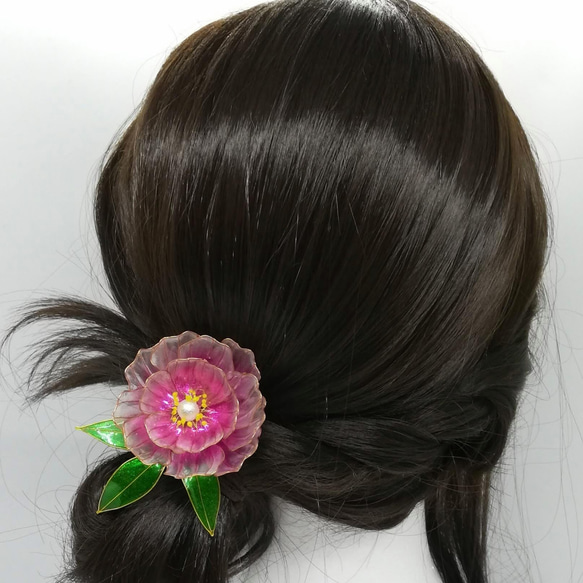 牡丹花（簪）Small peonies　hairpin 第3張的照片