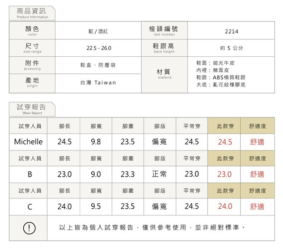 【手工訂製】安定感拼接粗跟歐貝拉_酒紅_P2-18810L 第8張的照片